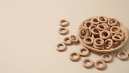 Let's Make 100pc 25/30mm Beech Wooden Ring Food Grade Wood Teether Children's Jewelry DIY Crafts Accessories Nursing Pendant