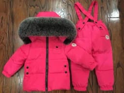 Russian Winter Down Suit For Girls Warm Children Winter Suits Boys Duck Down Jacket+overalls 2 Pcs Clothing Set Kids Snow Wear
