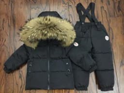 Russian Winter Down Suit For Girls Warm Children Winter Suits Boys Duck Down Jacket+overalls 2 Pcs Clothing Set Kids Snow Wear
