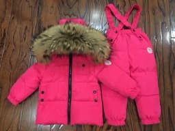 Russian Winter Down Suit For Girls Warm Children Winter Suits Boys Duck Down Jacket+overalls 2 Pcs Clothing Set Kids Snow Wear