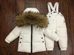 Russian Winter Down Suit For Girls Warm Children Winter Suits Boys Duck Down Jacket+overalls 2 Pcs Clothing Set Kids Snow Wear