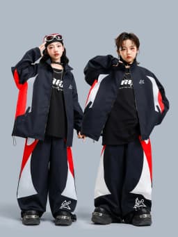 Children Streetwear Hip Hop Boys Girls Loose Casual Sport Jacket Pant Sets Kids Coat Trousers Tracksuits Stage Clothes Costumes