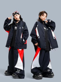 Children Streetwear Hip Hop Boys Girls Loose Casual Sport Jacket Pant Sets Kids Coat Trousers Tracksuits Stage Clothes Costumes