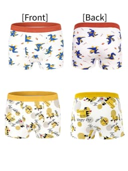 Boys Cotton Underwears 24 Pack Kids Soft Boxer Briefs With Non-Roll Waistband