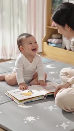 Large XPE Crawling Blanket 180x200cm Double-Sided Thick cartoon Pattern Foldable baby Crawling Pad for Easy Storage