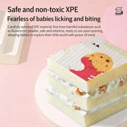 Large XPE Crawling Blanket 180x200cm Double-Sided Thick cartoon Pattern Foldable baby Crawling Pad for Easy Storage