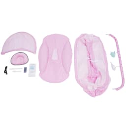 Electric Baby Crib 0-18 Months Baby Bed Automatic Cradle Swing Pink