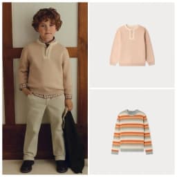 Children's Knitted Sweater 26BP for Autumn and Winter Embroidered Wool and Cotton Blend Warm Boys' Knitted Sweater