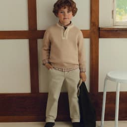 Children's Knitted Sweater 26BP for Autumn and Winter Embroidered Wool and Cotton Blend Warm Boys' Knitted Sweater