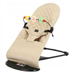 Baby Bouncer Rocker Chair Newborn Infant Lounger Seat Adjustable 3 Position Natural Swing Baby Bassinet Comfortable Baby Soothing Chair with Toy Bar Washable Cover Safe Toddler Relax Chair