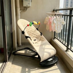 Baby Bouncer Rocker Chair Newborn Infant Lounger Seat Adjustable 3 Position Natural Swing Baby Bassinet Comfortable Baby Soothing Chair with Toy Bar Washable Cover Safe Toddler Relax Chair