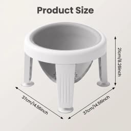 Baby Bath Seat for 5-10 Months, Ergonomic Baby Bathtub Ring Chair with 4 Strong Suction Cups, Detachable Foldable Legs, BPA-Free PP Non-Slip Infant Bath Support Seat for Tub Shower