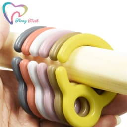 50 PCS Plastic Double Buckle Pacifier Chain Personalized Pacifier Clip Baby Bed Hanging Rattles Stroller Toys Hooks For Baby