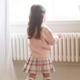 Dave Bella Cardigan Sweater Autumn Spring Girls Coat Sweet Children Pure Cotton Sweater Top Casual Elegant Gathering DB3243397-B