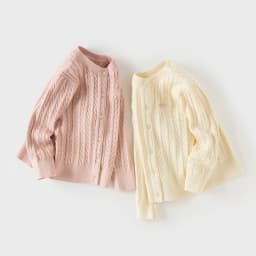 Dave Bella Cardigan Sweater Autumn Spring Girls Coat Sweet Children Pure Cotton Sweater Top Casual Elegant Gathering DB3243397-B