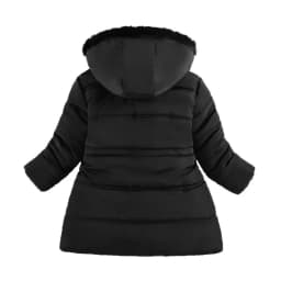 ZOETOPKID New Girls Jacket Winter Long Style Solid Color Waist Plus Velvet Warm Hooded Coat for Kids Teenager Girl Down Parka