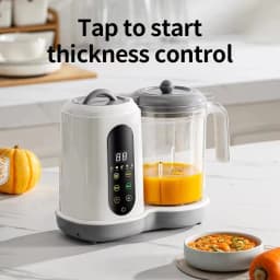 All-in-One Baby Food Maker, Steamer & Blender with Touch Screen & 4 Presets, Adjustable Texture, BPA-Free, Homemade Baby Puree Machine for 6-36 Months, Easy Clean