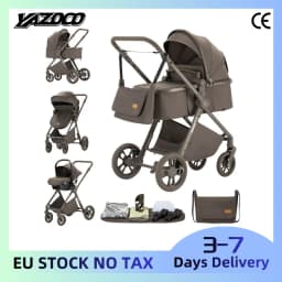 3‑in‑1 Travel‑Friendly Baby Stroller with Elevated View, Matching Infant Car Seat Included. Durable Lightweight Aerospace‑Grade Aluminum Frame Construction, Air‑Flow Breathable Mesh Seat Ideal for Hot Summer, One‑Step Effortless Folding, Space‑Savi