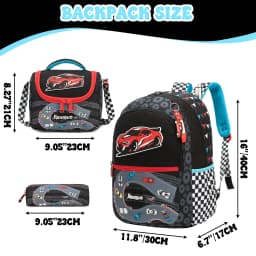 Backpack for Boys with Lunch Bag Pencil Case School Bags Sets for Boys 3pcs for Elementary Student Teen
