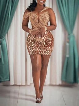 SGIAWETA-[Must-Have Outfits 2026 Best-Sellers]Spring And Summer Women's Sequin Evening Dress Bodycon Dress New Style-birthdaygift