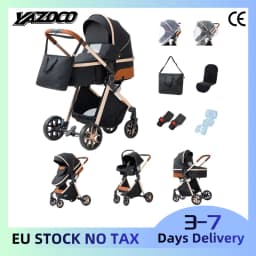 3‑in‑1 Chic Resilient Newborn Pushchair, Reversible Seating Unit, Height‑Boosted Observation Framework, Compact Single‑Step Collapsible Chassis, Weather‑Friendly Inner Cushion Group For Infant Outdoor Walks And Household Quiet Rest