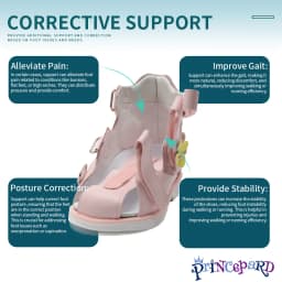 Princepard 2022 Children Orthopedic Shoes for Flat Feet Summer Kids Footwear Closed Toe Boys Girls Sandals with Ankle Support