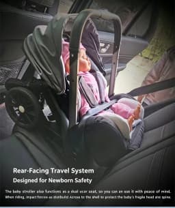 3‑in‑1 Elevated View Baby Pram with Infant Car Seat, Lightweight Aerospace Aluminium Frame, Breathable Mesh Summer Seat, One‑Hand Fold Space‑Saving Newborn Travel Buggy