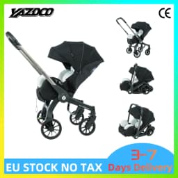 3‑in‑1 Elevated View Baby Pram with Infant Car Seat, Lightweight Aerospace Aluminium Frame, Breathable Mesh Summer Seat, One‑Hand Fold Space‑Saving Newborn Travel Buggy
