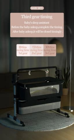 Bluetooth Baby Rocking Bed Baby Crib Remote Control Baby Crib Multi-func Baby Cot for Newborns Timed Shake Portable Baby Cradle