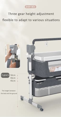 Bluetooth Baby Rocking Bed Baby Crib Remote Control Baby Crib Multi-func Baby Cot for Newborns Timed Shake Portable Baby Cradle