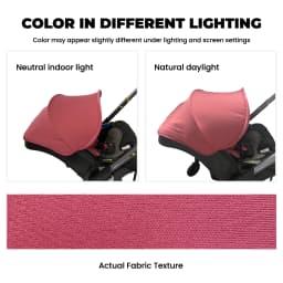 Cherry Red Stroller Accessories Canopy, Protection Shield, Textile Sun Shade Compatible with Doona+ Car Seat & Stroller