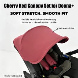 Cherry Red Stroller Accessories Canopy, Protection Shield, Textile Sun Shade Compatible with Doona+ Car Seat & Stroller