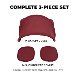 Cherry Red Stroller Accessories Canopy, Protection Shield, Textile Sun Shade Compatible with Doona+ Car Seat & Stroller