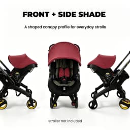 Cherry Red Stroller Accessories Canopy, Protection Shield, Textile Sun Shade Compatible with Doona+ Car Seat & Stroller