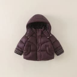 2026 New Winter Minimalist Children's Hooded Plaid Warm and Thickened Concealed Button Cotton Jacket