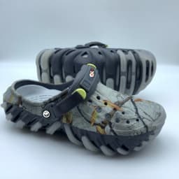 Demon Slayer Kamado Tanjiro Green Check Clogs Chunky Jagged Sole Waterproof Eva Hole Sandals Mens Outdoor Walking Casual Clogs