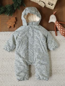 2026 Winter Baby Rompers Print Toddler Baby Clothing Thick Hooded Infant Baby One-Pieces Bodysuits Jumpsuit Outdoor Warm