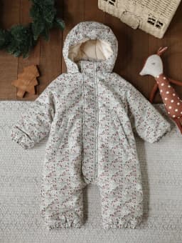 2026 Winter Baby Rompers Print Toddler Baby Clothing Thick Hooded Infant Baby One-Pieces Bodysuits Jumpsuit Outdoor Warm