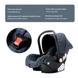 3-in-1 Light Baby Stroller Baby Pram Can Sit and Recline With Car Seat Foldable Baby Pushchair Newborn Travel System for Air Travel and Long trip With Storage Basket Baby Buggy High landscape Baby Carriage