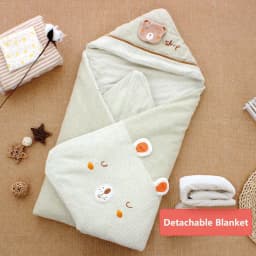 Colored Cotton Baby Blanket Winter Thick Detachable Inner Pad Bedding Sets Newborn Blanket Cartoon Animal Design Baby Swaddle
