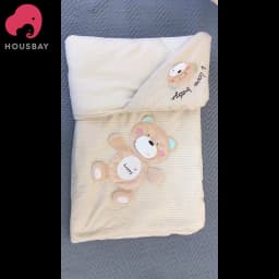 Colored Cotton Baby Blanket Winter Thick Detachable Inner Pad Bedding Sets Newborn Blanket Cartoon Animal Design Baby Swaddle
