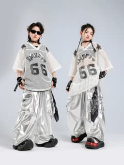 Children's Hip Hop Stage Performance Outfit Trendy Streetwear New Style Jazz Show Boy's Fashionable Hiphop Suit for Kids