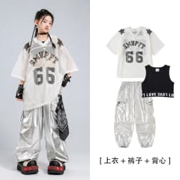 Children's Hip Hop Stage Performance Outfit Trendy Streetwear New Style Jazz Show Boy's Fashionable Hiphop Suit for Kids