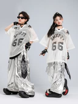 Children's Hip Hop Stage Performance Outfit Trendy Streetwear New Style Jazz Show Boy's Fashionable Hiphop Suit for Kids