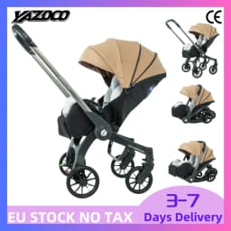 Lightweight Multimode Baby Stroller, Full Sleeping Flat Mode, Portable One-Click Fold, Durable Shock Absorbing Wheels, Ventilated Seat Cushion For Outdoor Walks
