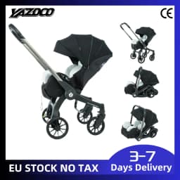 4‑in‑1 Newborn Elevated View Stroller with Infant Car Seat & Toddler Seat, Adjustable Baby Sitting Position, Lightweight Aerospace Aluminium Frame, Breathable Mesh Summer Seat, One‑Hand Fold Space‑Saving Travel Buggy