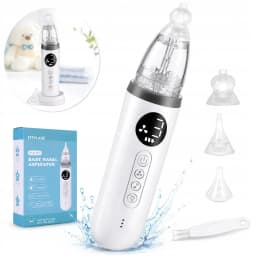 Fast Shipping Baby Nasal Aspirator Electric Nose Cleaner Nose Suction Device Booger Mucus Sucker for Infant Low Noise with 3 Nozzles and Music