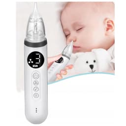 Fast Shipping Baby Nasal Aspirator Electric Nose Cleaner Nose Suction Device Booger Mucus Sucker for Infant Low Noise with 3 Nozzles and Music
