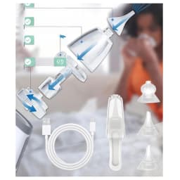 Fast Shipping Baby Nasal Aspirator Electric Nose Cleaner Nose Suction Device Booger Mucus Sucker for Infant Low Noise with 3 Nozzles and Music