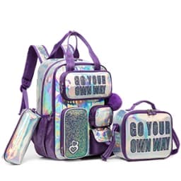Kids School Backpacks for Girls Backpack with Lunch Bag for Elmentary Students Kids Travel Bookbag for Girls